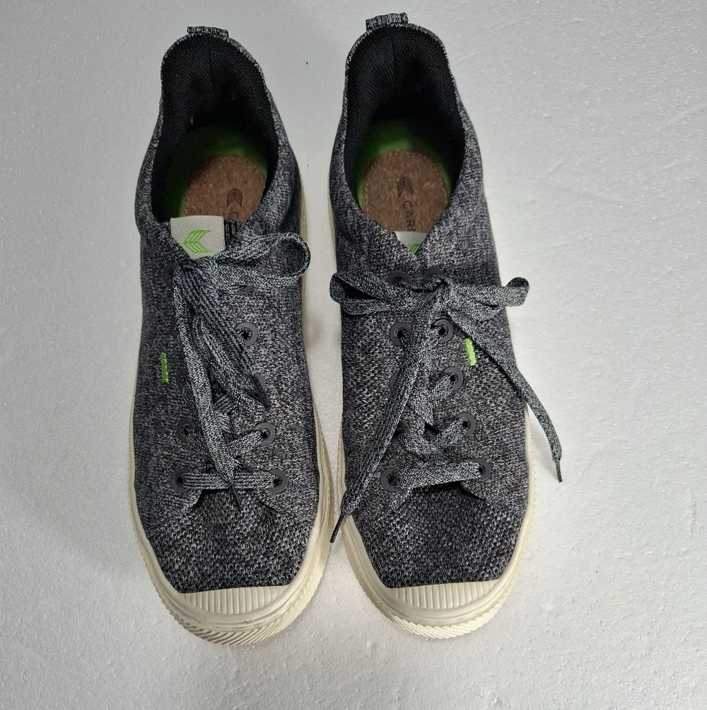 Cariuma IBI Casual Sneakers Gray Knit Low Top Size 8.5 Mens
